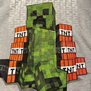 Minecraft gray hoodie youth size‎ 10/11 large